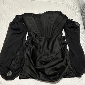 House of CB Black Long Sleeve Dress